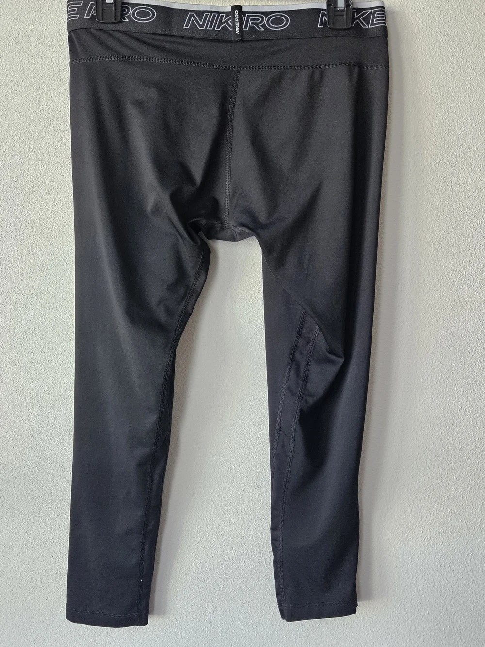 Nike Pro Black Athletic Compression Tights with White Swoosh Size XL